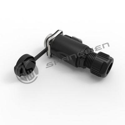 Outdoor IP67 Rated 8-Pin Network Bridge RJ45 Connectors Socket 8 Core Male Signal Chassis Connector Metal Card Buckle Connectors