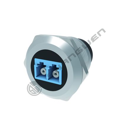Round LC Female to Female Coupler Single-Mode Multimode Module Socket USB Fiber Optic Panel Mount LC