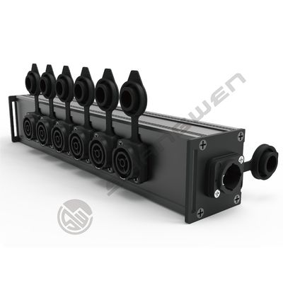 PowerCon TRUE 4  6 Channel TRUE1 Connectors Electrical Breakout Box Powercon Power Coupler Distribution Output  LED Light IP65