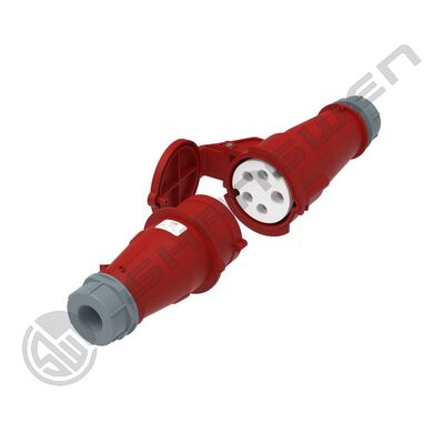 IP44 Industrial Male and Female Plug Couplers 16A 5P IP44 Male Female Industrial Plug Socket สีแดง IP44 Industrial 5Pin 16A สีแดง