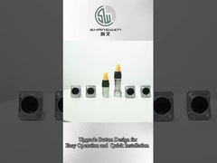 IP65 กันน้ํา Rj45 ผู้ชายและผู้หญิง Connector โมเดลการปรับปรุงปุ่มโลหะ