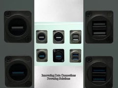 USB Panel Mount Connector Ip65 กันน้ํา 9 Pin USB Connector สําหรับการแปลงรูปแบบ