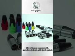 การป้องกัน IP40 ภายใน 6 โพล XLR เครื่องเชื่อมเสียงวีดีโอสําหรับเสียงและวิดีโอมืออาชีพ