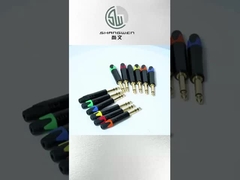 2A 50V 1/4 นิ้ว ชาย Jack Connector การปิด solder ไฟฟ้า