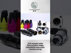 16A สาย XLR เครื่องเชื่อม 3 ปิน กันน้ํา Ip65 เพศหญิง พล็อกภายนอก